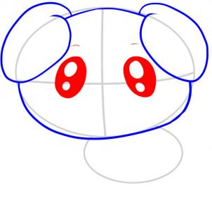 第四步：小狗的簡筆畫畫法步驟