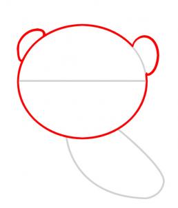 第二步：獅子簡筆畫步驟