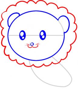 第四步：獅子簡筆畫步驟