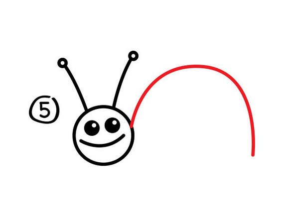 第五步：蝸牛簡(jiǎn)筆畫法步驟
