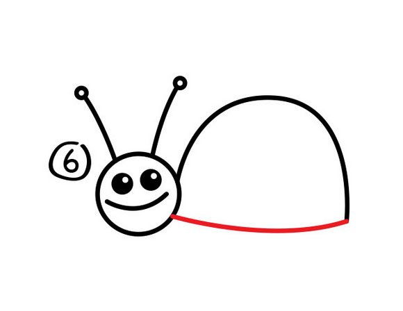 第六步：蝸牛簡(jiǎn)筆畫法步驟