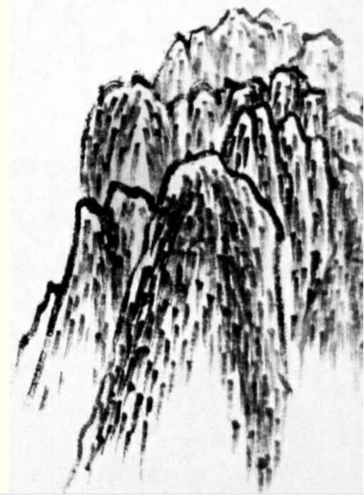 豆瓣皴的畫(huà)法