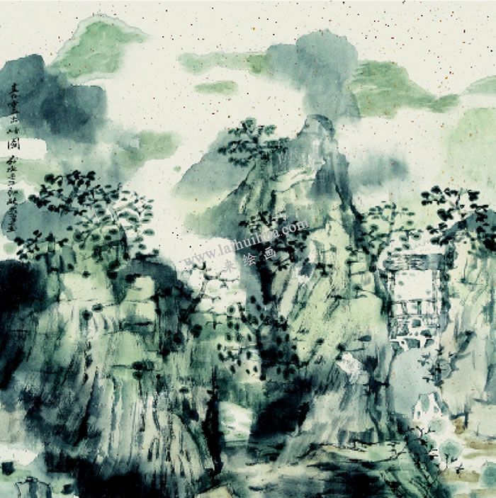 山水畫的著色 