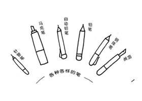 簡筆畫的工具和材料