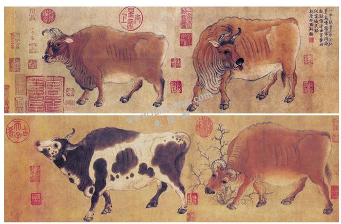 五牛圖（局部） 韓滉（唐）