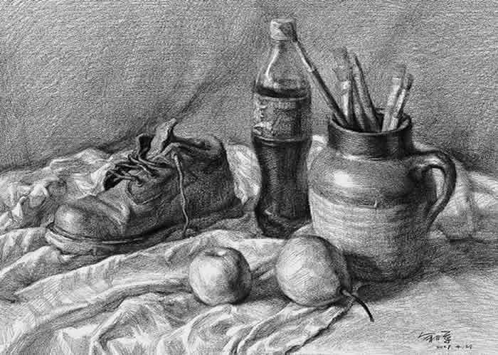 素描靜物寫生的步驟