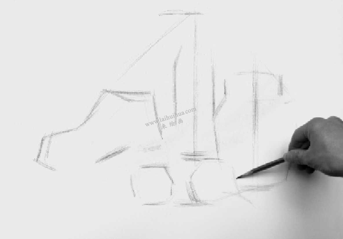 素描靜物寫生的步驟 01