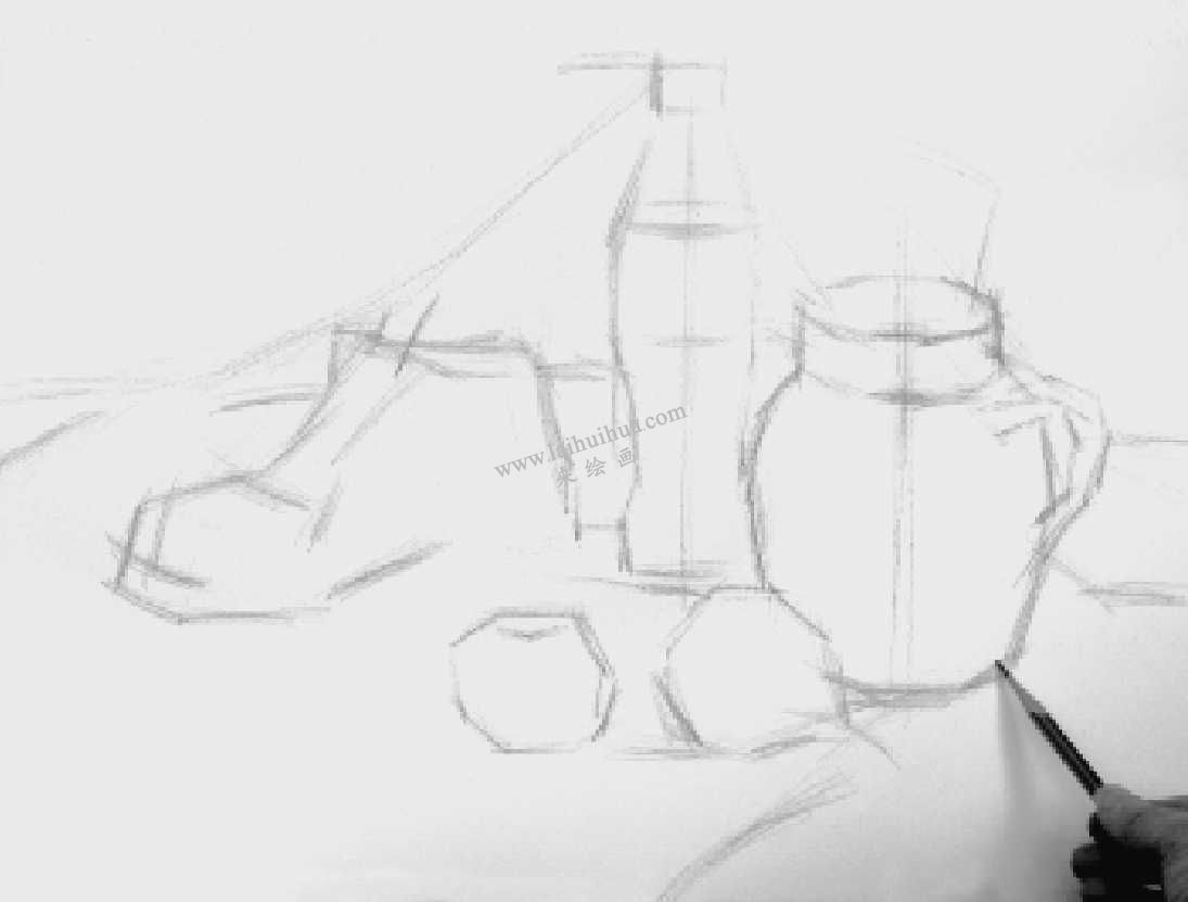 素描靜物寫生的步驟 02