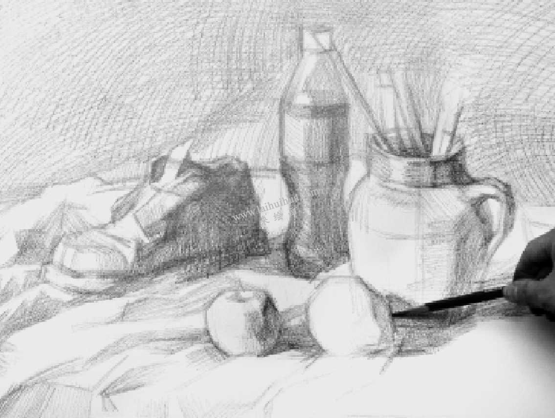 素描的靜物寫生步驟05