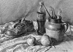 素描靜物寫生的步驟