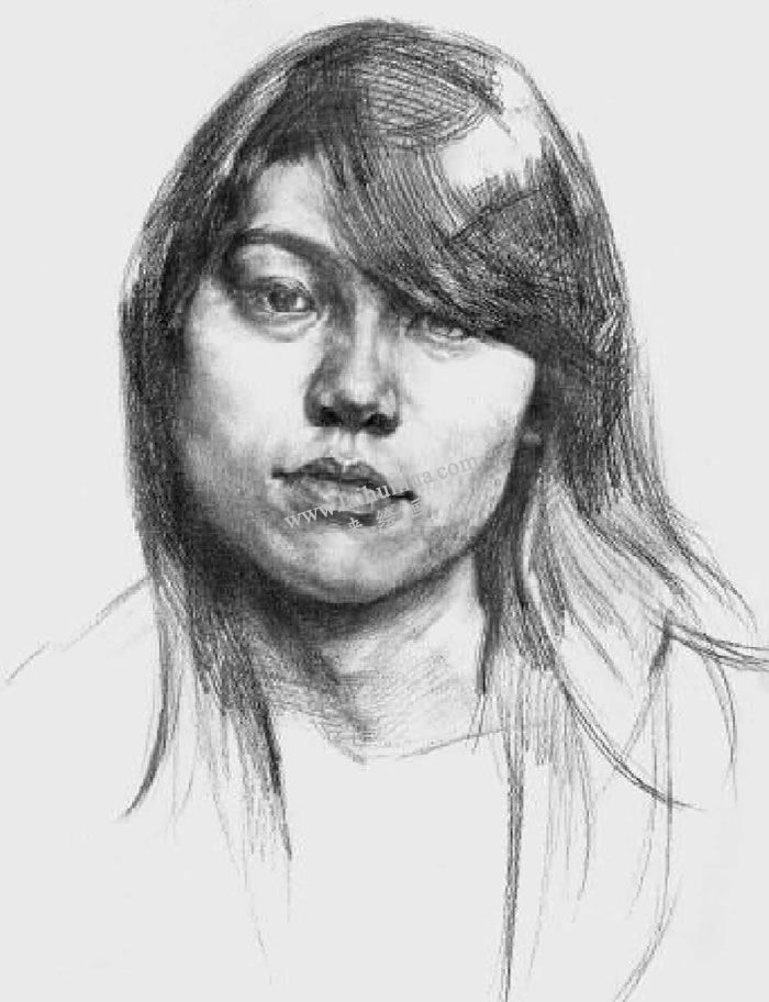 素描頭像寫生步驟4