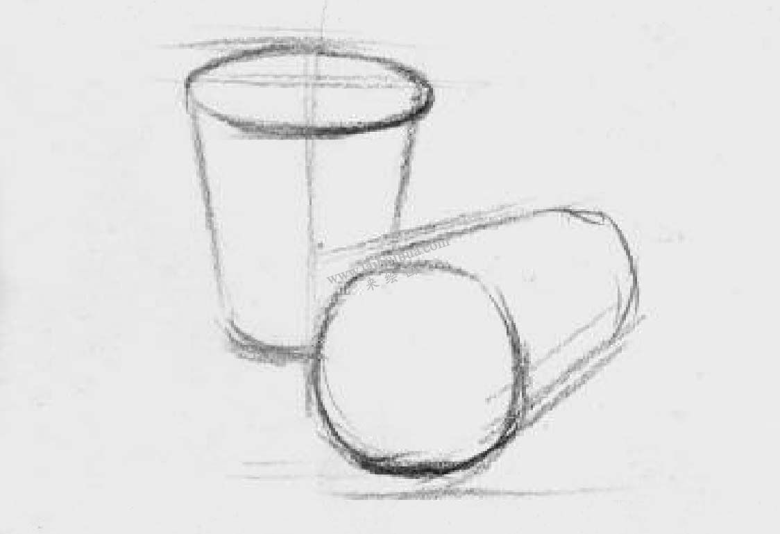 素描紙杯 步驟二