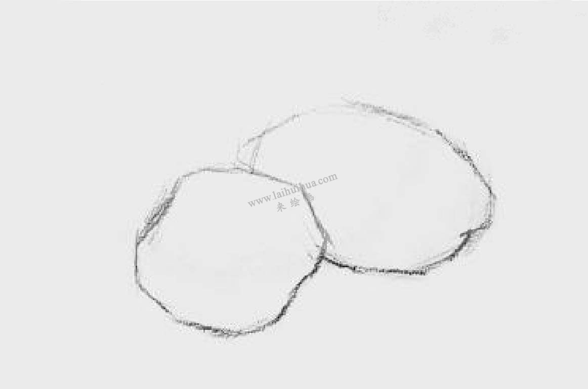 素描兩個(gè)土豆 步驟一