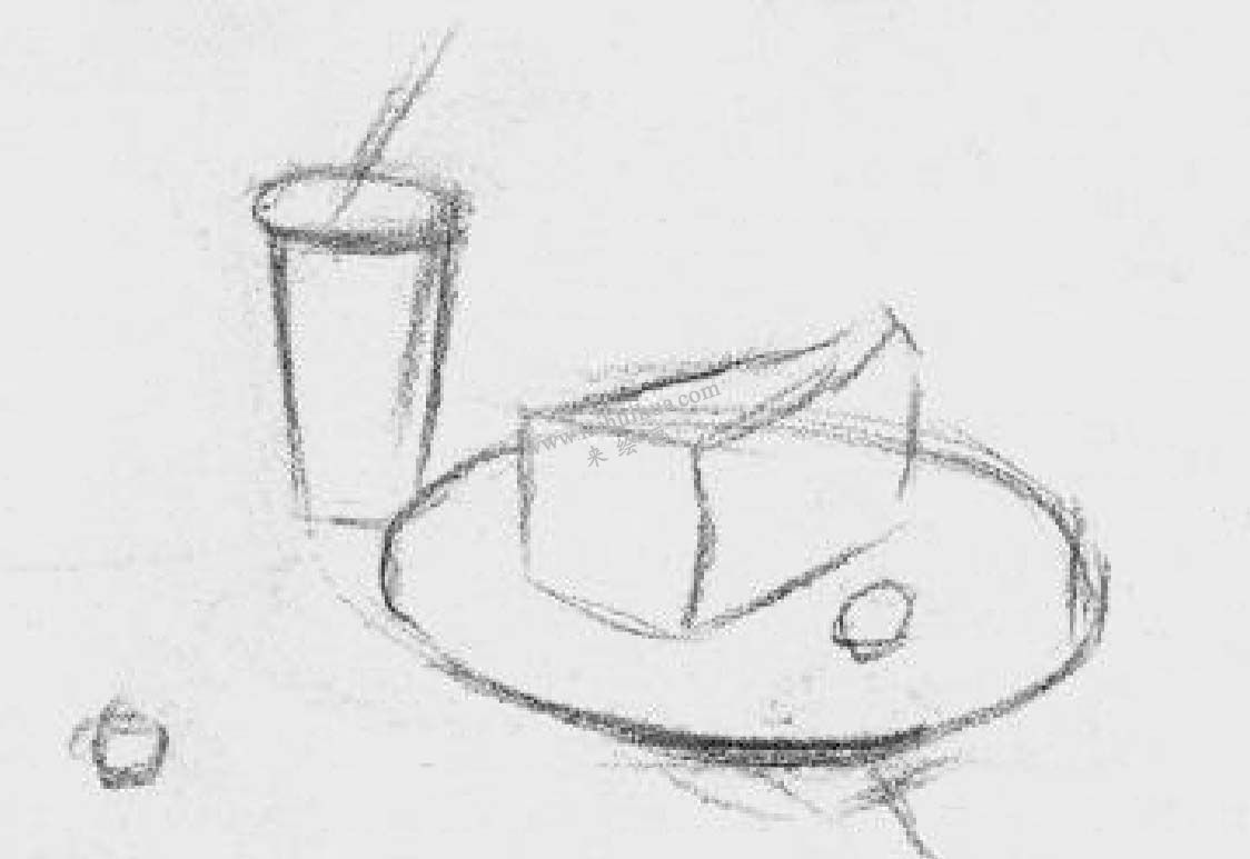 素描面包、酸奶 步驟2
