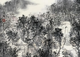 《樵山雅園》國畫欣賞