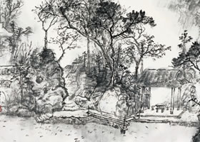 《枕流亭》國畫欣賞