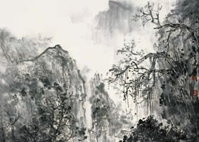 《樵山煙霞》國畫欣賞