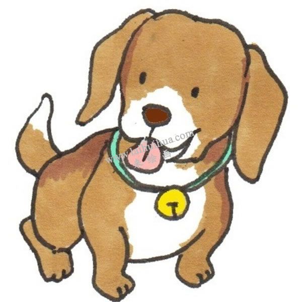 小狗卡通畫