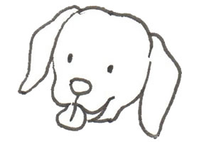 小狗卡通畫