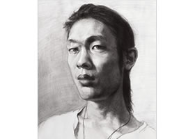 素描男青年頭像的步驟