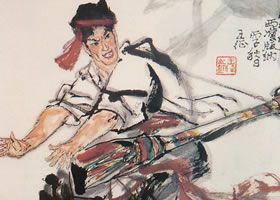 男青年的國(guó)畫畫法