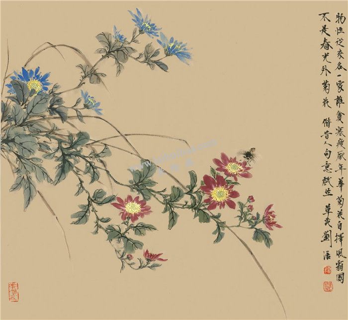菊花國畫畫法范例 02