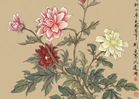 大麗花國(guó)畫畫法范例