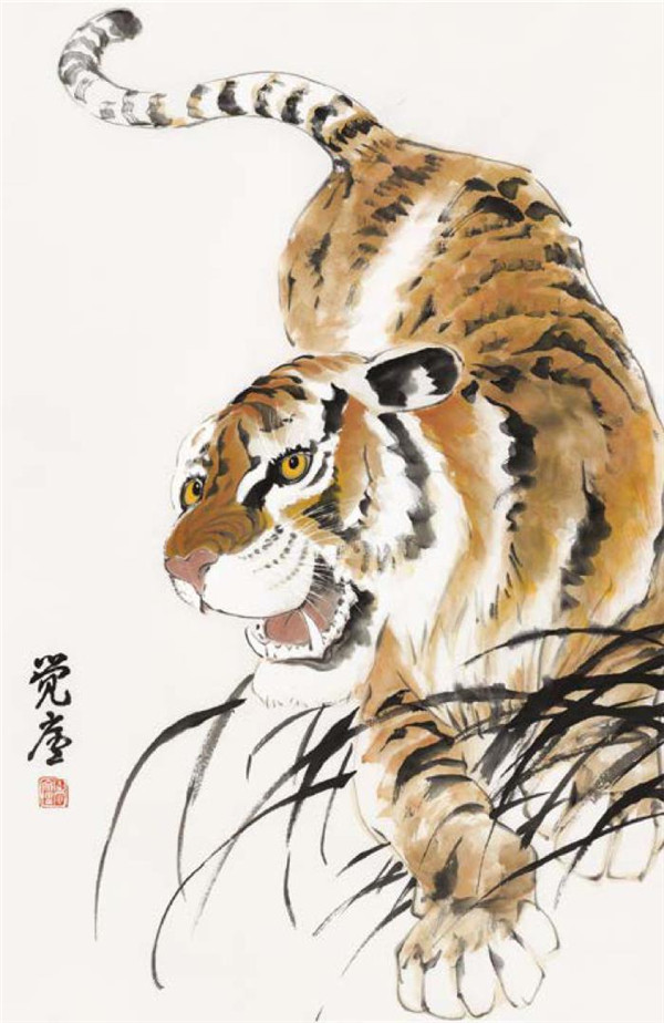 老虎的國畫畫法步驟