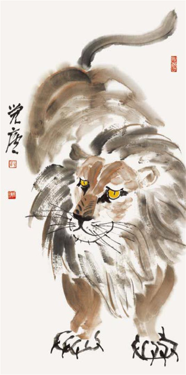 獅子的國畫畫法步驟