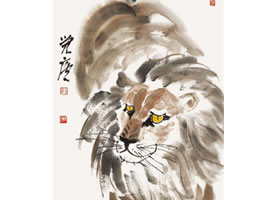 獅子的國畫畫法步驟