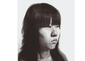  素描長(zhǎng)發(fā)女青年頭像的步驟