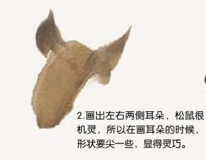 松鼠的國畫畫法 步驟二