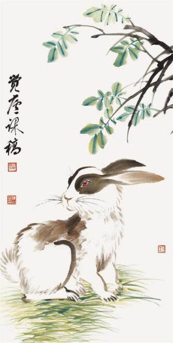 兔子的國畫畫法