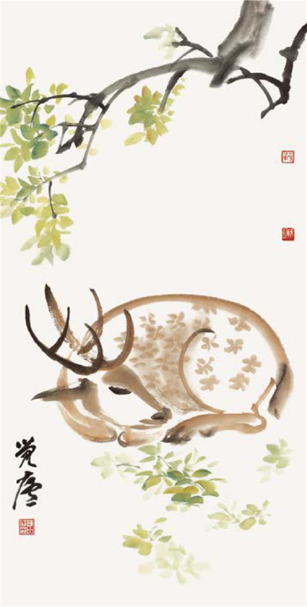 梅花鹿的國畫畫法步驟