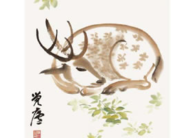 梅花鹿的國畫畫法步驟
