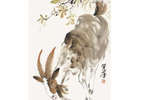 山羊的國畫畫法步驟