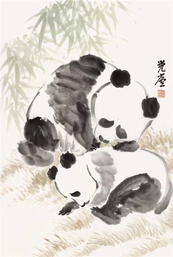 熊貓的國畫畫法步驟