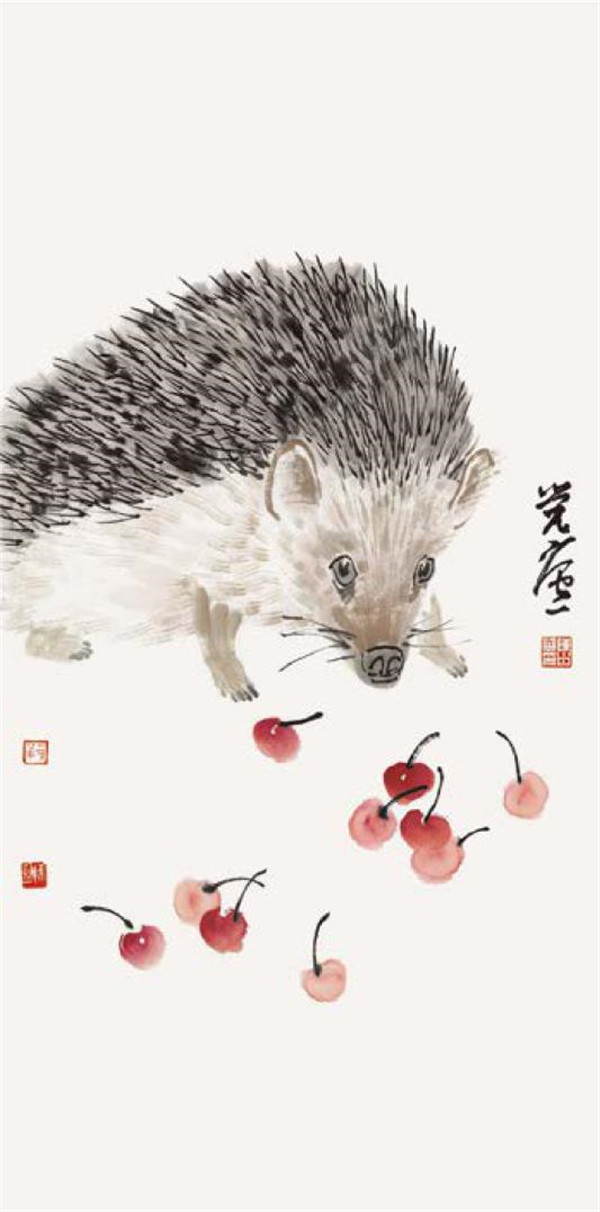 刺猬的國畫畫法步驟
