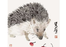 刺猬的國畫畫法步驟