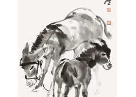 毛驢的國畫畫法步驟