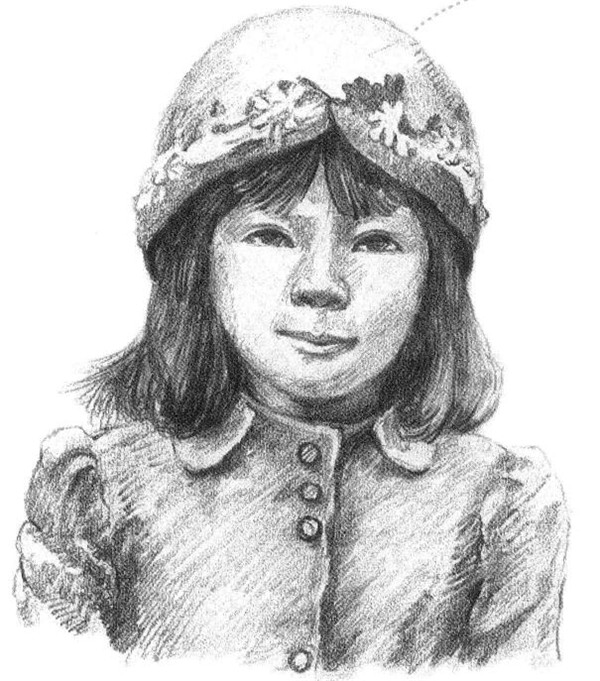 素描戴帽子的小女孩畫法步驟