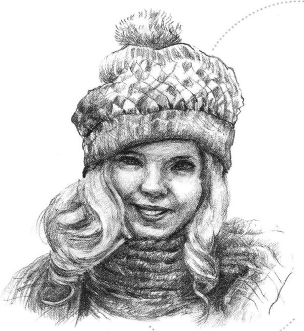 素描時(shí)尚的女孩畫法步驟