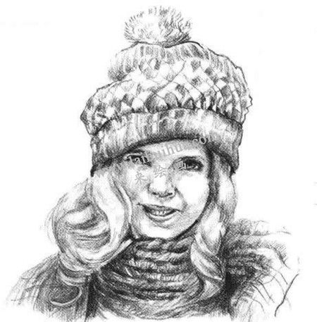 素描時(shí)尚的女孩畫法步驟 九