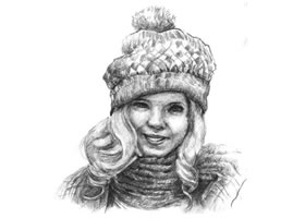 素描時尚的女孩畫法步驟