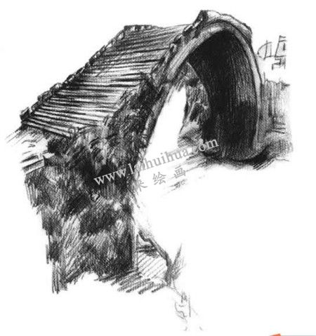 小橋的素描方法步驟 四