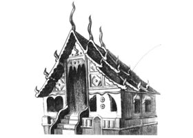 寺廟的素描繪畫方法步驟
