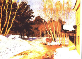 《三月》風(fēng)景油畫