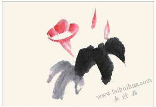 牽?；ǖ膰?guó)畫畫法 步驟二