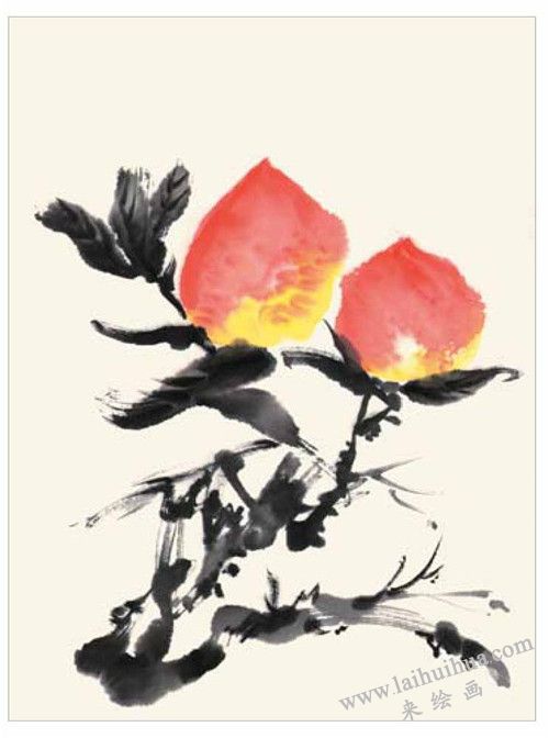 桃子的國(guó)畫畫法 步驟三