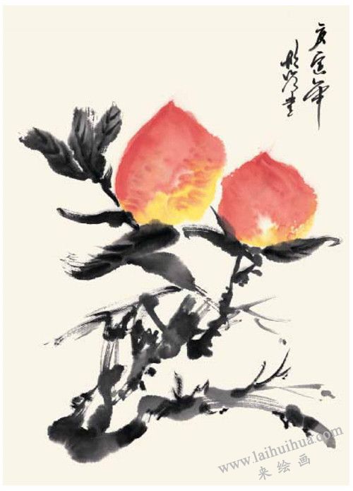 桃子的國(guó)畫畫法 步驟四